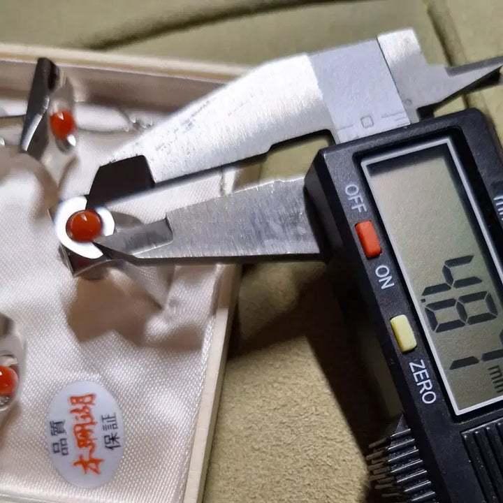[BUNJANG] Coral Cufflinks and Tie Pin Set / 산호 커프스 버튼-넥타이핀 세트