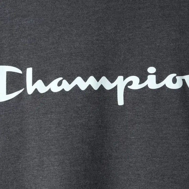 [BUNJANG] Champion Big Logo Gray T-Shirt / (M-L) 챔피온 반팔 티셔츠 빅로고 그레이 올드스쿨-179ED