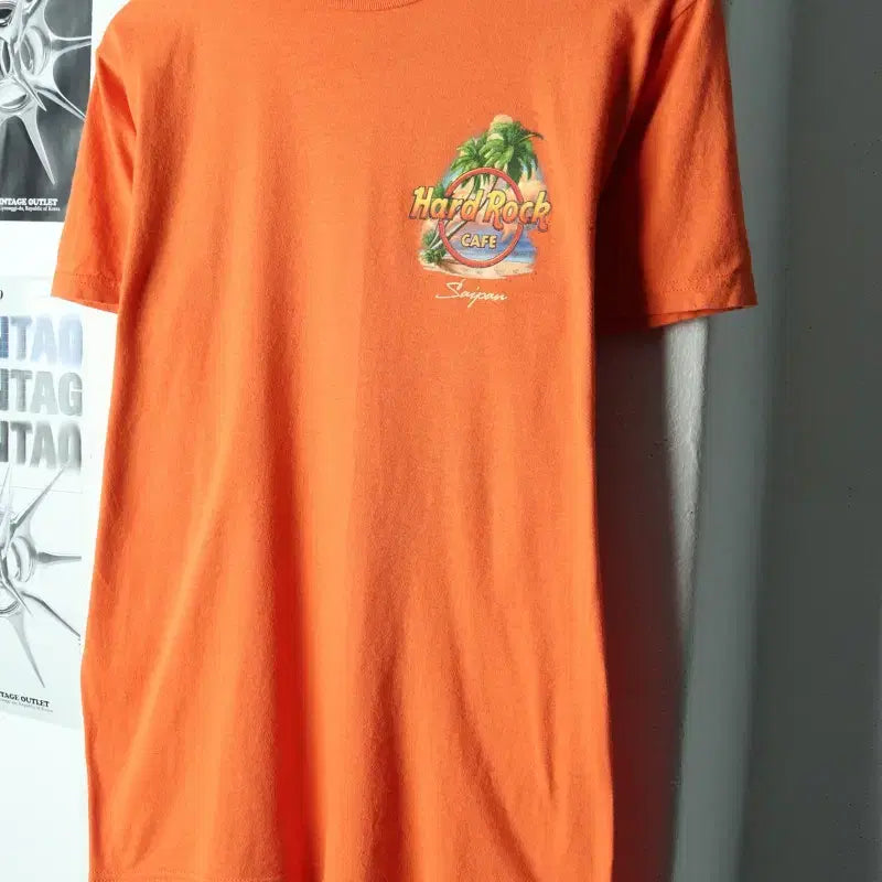 [BUNJANG] Hard Rock Cafe Orange T-shirt / (S-M) 하드락 카페 반팔 티셔츠 락티 오렌지 올드스쿨-179F1