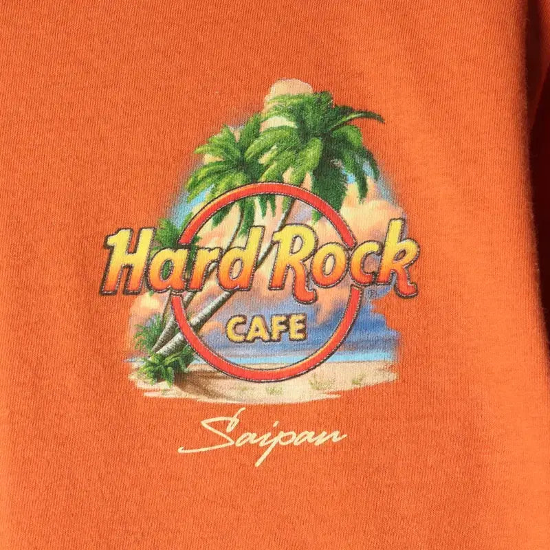 [BUNJANG] Hard Rock Cafe Orange T-shirt / (S-M) 하드락 카페 반팔 티셔츠 락티 오렌지 올드스쿨-179F1