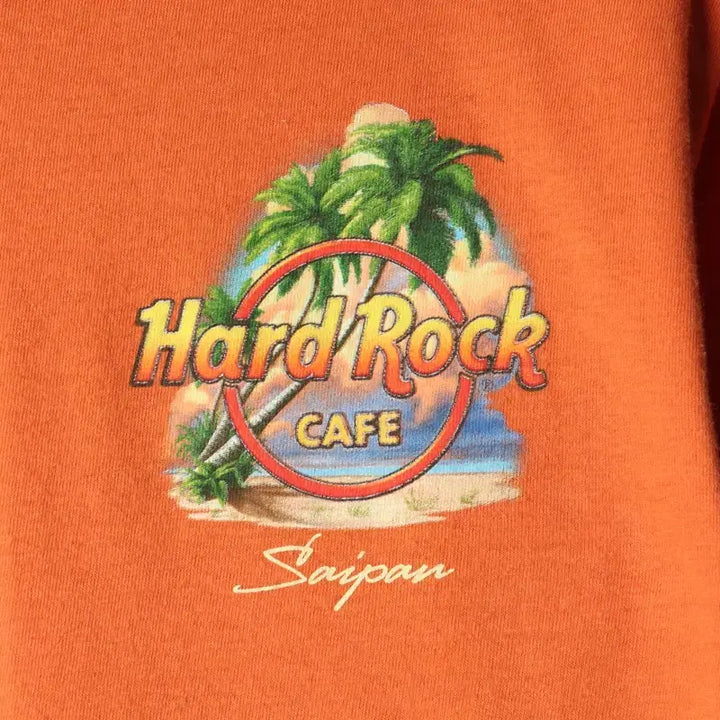 [BUNJANG] Hard Rock Cafe Orange T-shirt / (S-M) 하드락 카페 반팔 티셔츠 락티 오렌지 올드스쿨-179F1