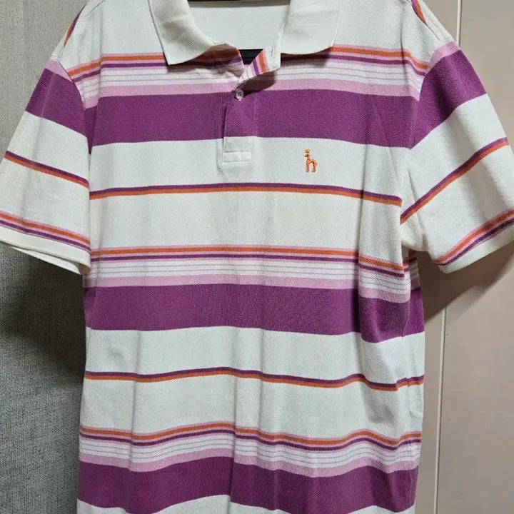 [BUNJANG] Hazzys Stripe Polo Shirt (Size 100) / 헤지스 스트라이프 반팔 카라티 100