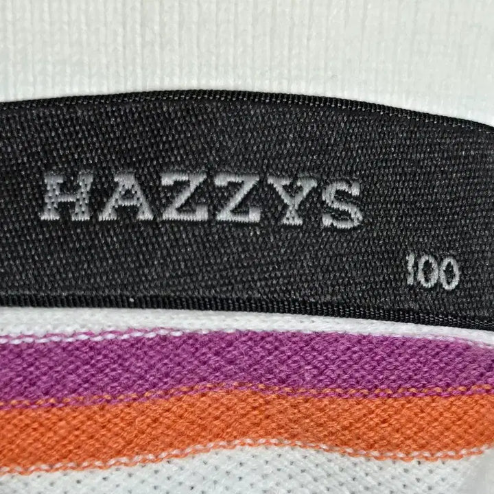 [BUNJANG] Hazzys Stripe Polo Shirt (Size 100) / 헤지스 스트라이프 반팔 카라티 100