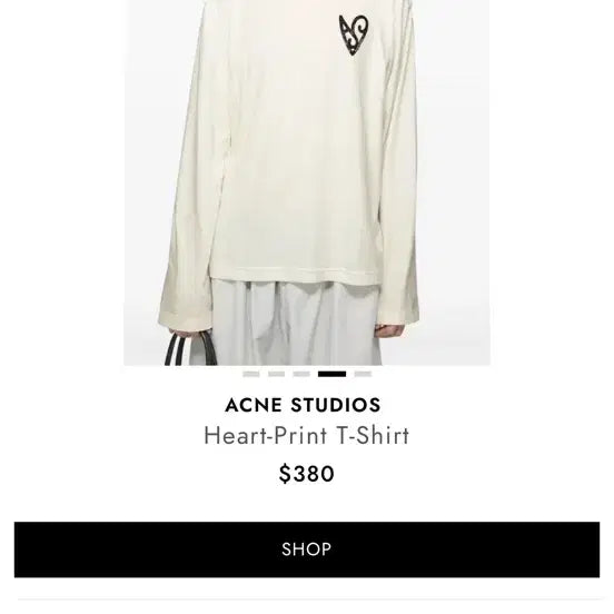 [BUNJANG] Arc Heart Print Long Sleeve T-shirt / 아크 하트 프린트 긴팔 티셔츠
