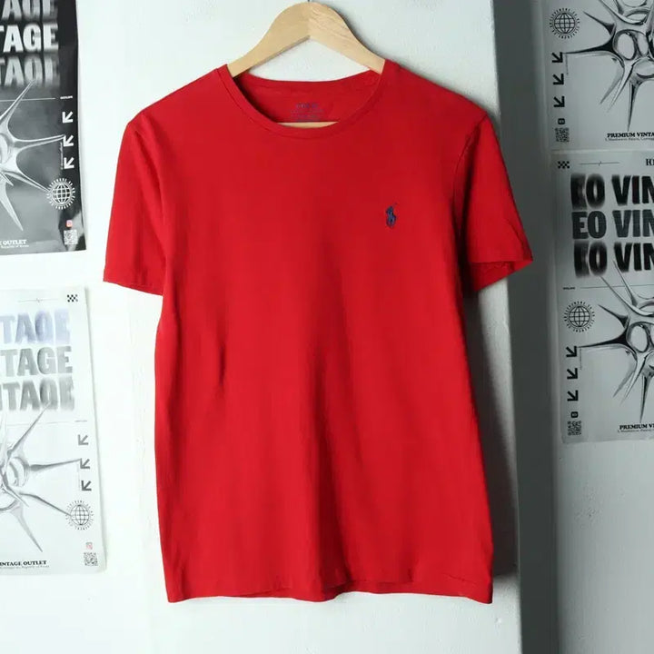 [BUNJANG] Polo Ralph Lauren Short Sleeve T-shirt / (S) 폴로 랄프로렌 반팔 티셔츠 레드 포니 올드스쿨-179F7