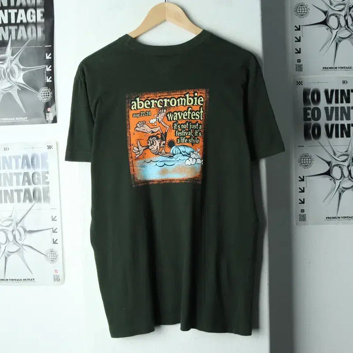 [BUNJANG] Abercrombie &amp; Fitch T-Shirt (XL-2XL) / (XL-2XL) 아베크롬비 반팔 티셔츠 락티 그린 USA-179F9