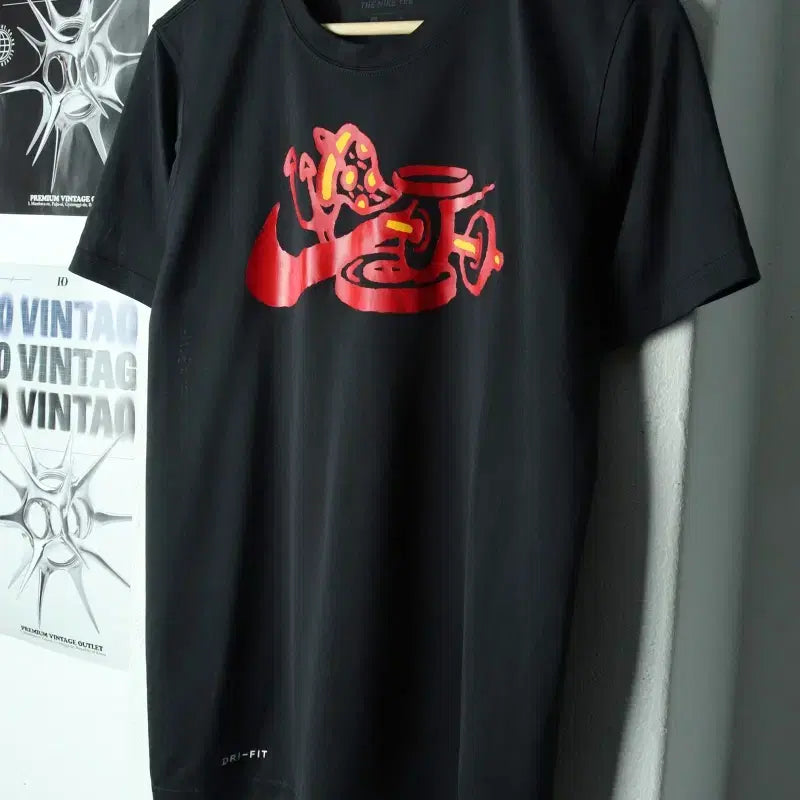 [BUNJANG] Nike Functional Short Sleeve T-shirt / (M) 나이키 반팔 티셔츠 기능성 블랙 올드스쿨-179FB