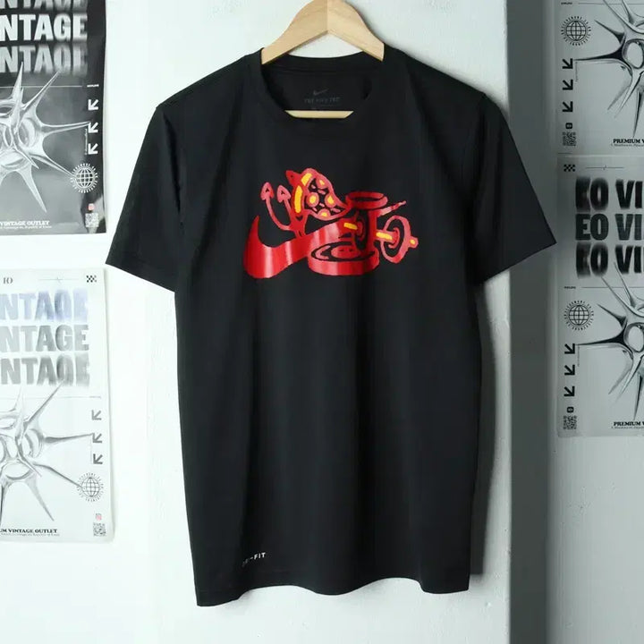 [BUNJANG] Nike Functional Short Sleeve T-shirt / (M) 나이키 반팔 티셔츠 기능성 블랙 올드스쿨-179FB