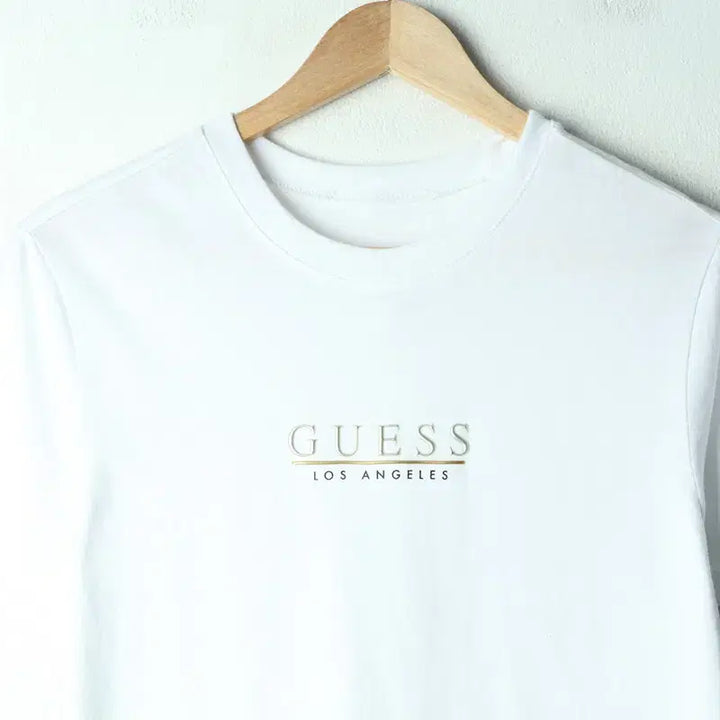 [BUNJANG] Guess Logo T-shirt White / (S-M) 게스 반팔 티셔츠 로고 화이트 LA-179FE