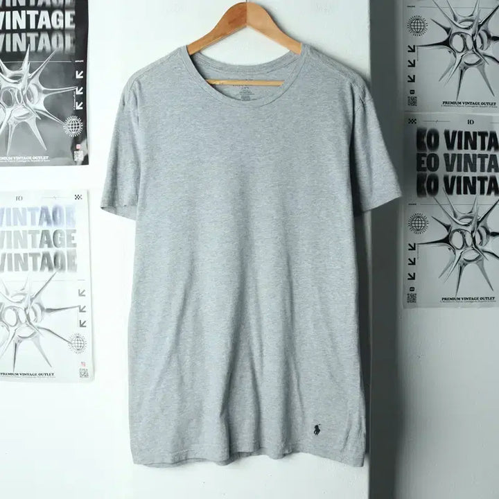 [BUNJANG] Polo Ralph Lauren Gray Pony Basic T-shirt / (L-XL) 폴로 랄프로렌 반팔 티셔츠 그레이 포니 기본-17A01