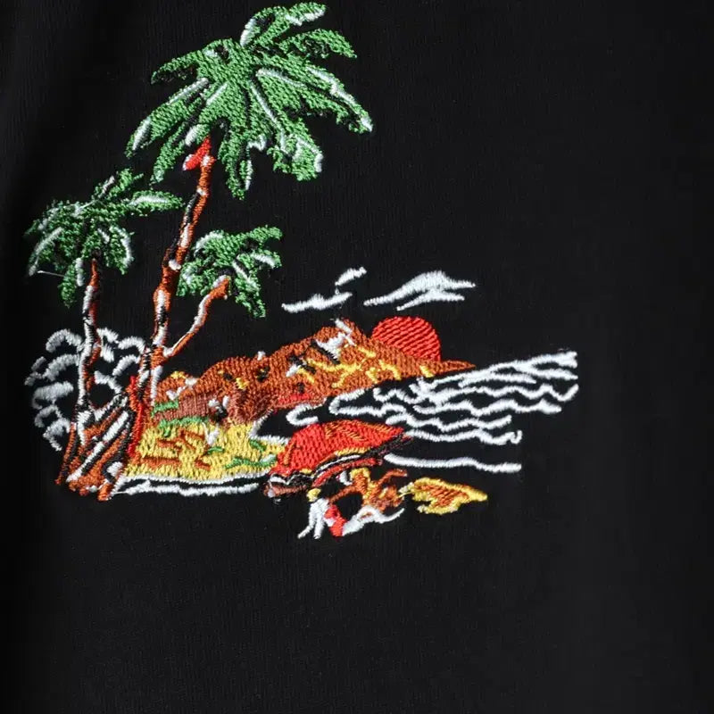 [BUNJANG] Groove Lime Old School Surfing T-Shirt / (L-XL) 그루브라임 반팔 티셔츠 서핑 블랙 올드스쿨-17A03