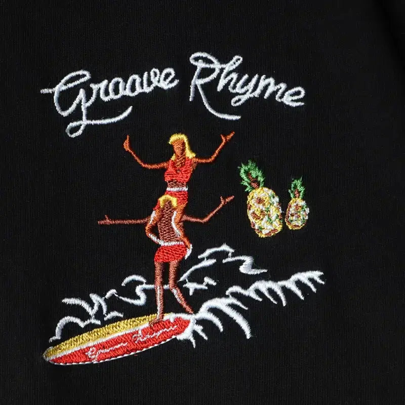 [BUNJANG] Groove Lime Old School Surfing T-Shirt / (L-XL) 그루브라임 반팔 티셔츠 서핑 블랙 올드스쿨-17A03
