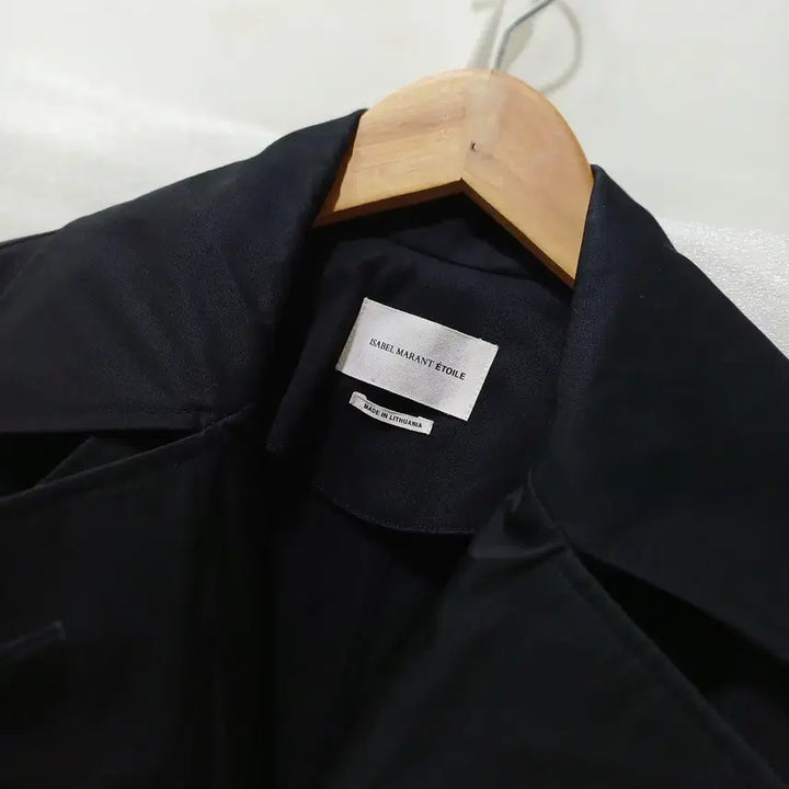 [BUNJANG] Isabel Marant Long Trench Coat Black (Size 34) / 국내 이자벨마랑 봄 가을 롱 트렌치 코트 여성 34 S 블랙 사랑봉봉