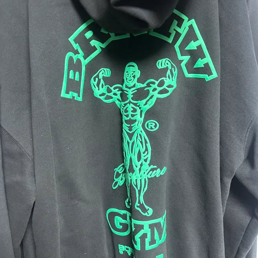 [BUNJANG] Born to Win Black Fleece Lined Hoodie Zip-up (Size 1) / 본투윈 블랙 기모 후드집업 1사이즈