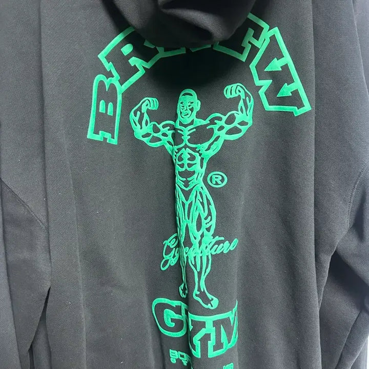 [BUNJANG] Born to Win Black Fleece Lined Hoodie Zip-up (Size 1) / 본투윈 블랙 기모 후드집업 1사이즈