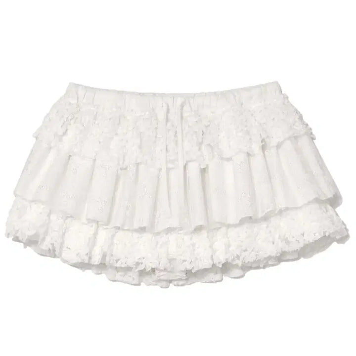 [BUNJANG] Glowny Girlfriend Lace Ruffle Mini Skirt / 글로니 걸프렌드 레이스 러플 미니 스커트