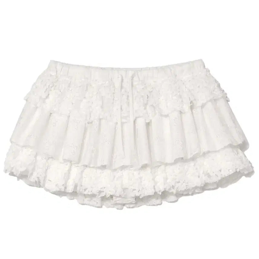 [BUNJANG] Glowny Girlfriend Lace Ruffle Mini Skirt / 글로니 걸프렌드 레이스 러플 미니 스커트