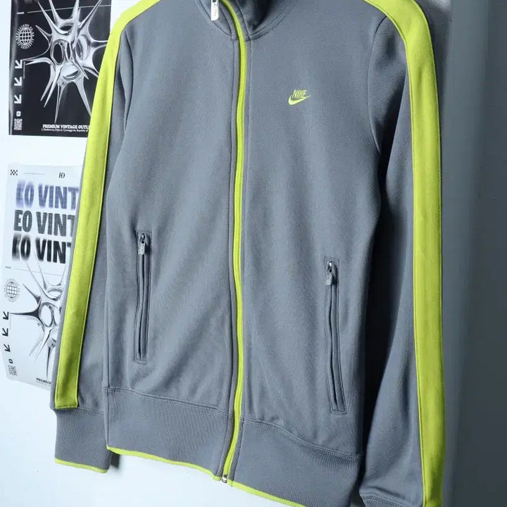 [BUNJANG] W(M) Nike Track Top Gray Old School Jacket / W(M) 나이키 집업져지 트랙탑 사이드라인 그레이 올드스쿨-17966