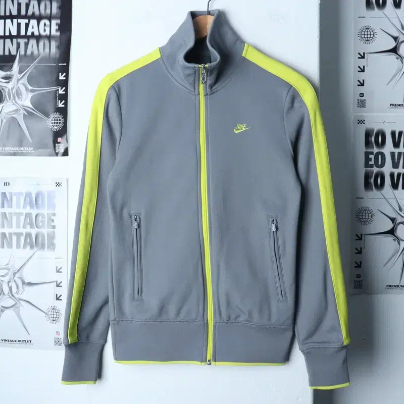 [BUNJANG] W(M) Nike Track Top Gray Old School Jacket / W(M) 나이키 집업져지 트랙탑 사이드라인 그레이 올드스쿨-17966