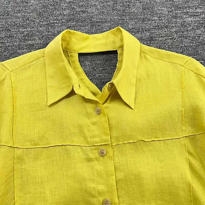 [BUNJANG] Kimseoryong Linen 100% Shirt (Size 66) / 김서룡 린넨 100% 셔츠 66사이즈