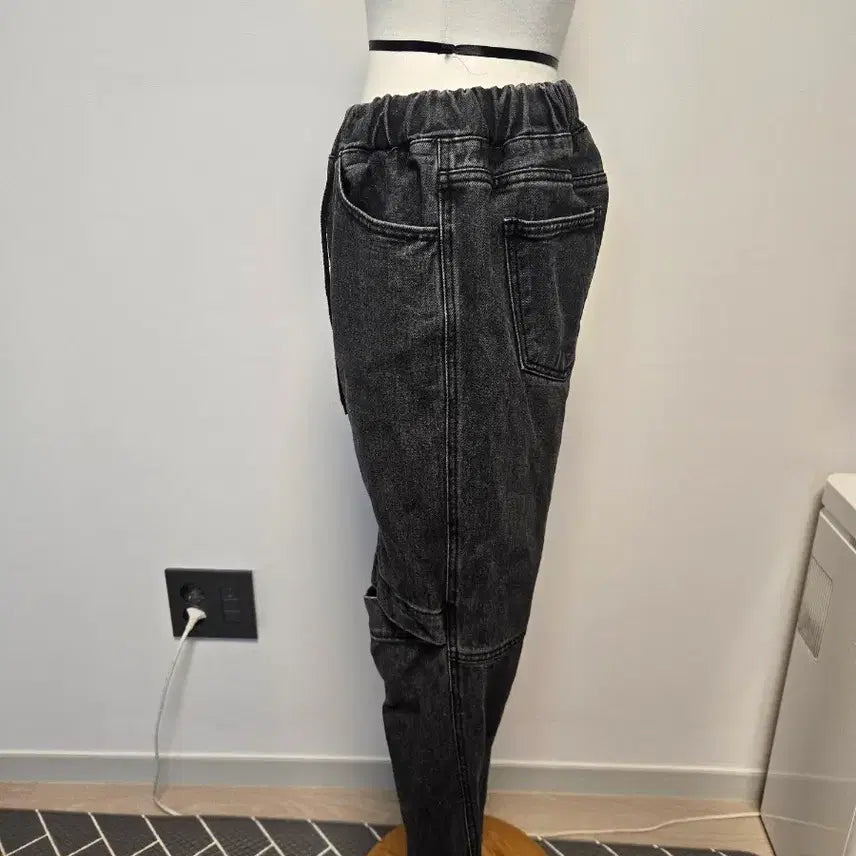 [BUNJANG] Black Washed Denim Cutout Pants / (L)블랙 워싱 데님 컷아웃  바지