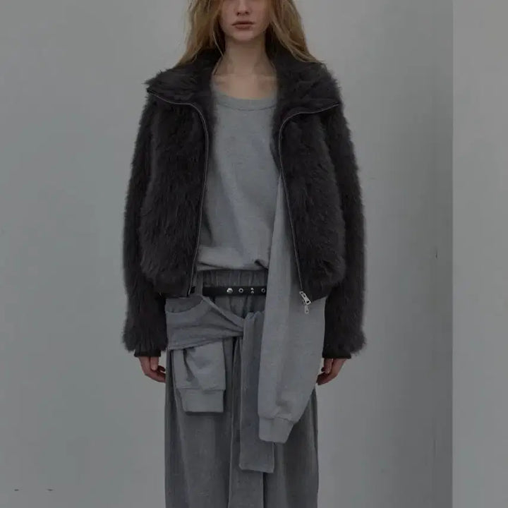 [BUNJANG] LCDC TM Faux Fur Jacket - Gray / LCDC 퍼자켓 그레이 엘씨디씨 lcdc