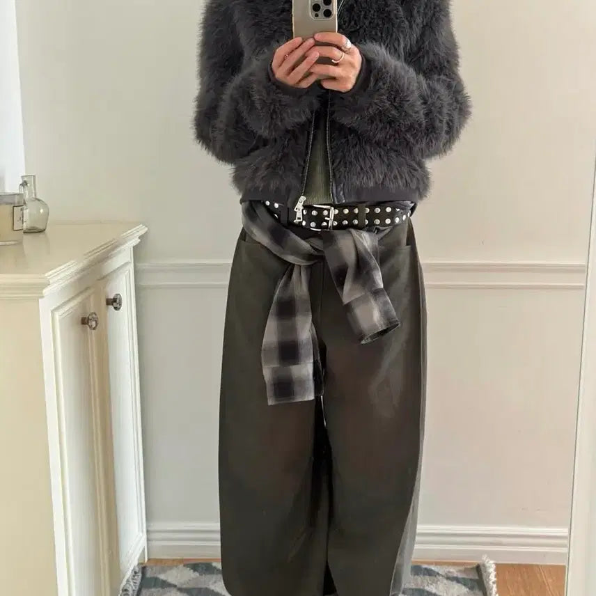 [BUNJANG] LCDC TM Faux Fur Jacket - Gray / LCDC 퍼자켓 그레이 엘씨디씨 lcdc
