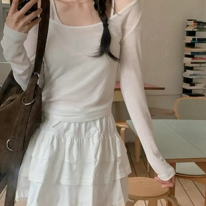 [BUNJANG] Shopperland Brule Layered Lace Mini Skirt / 에이블리 쇼퍼랜드 브륄레 캉캉 레이스 미니 스커트