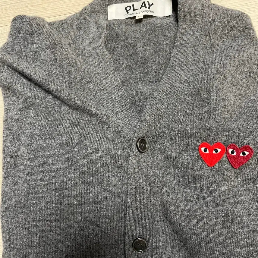 [BUNJANG] Comme des Garçons PLAY Double Heart Cardigan Men&