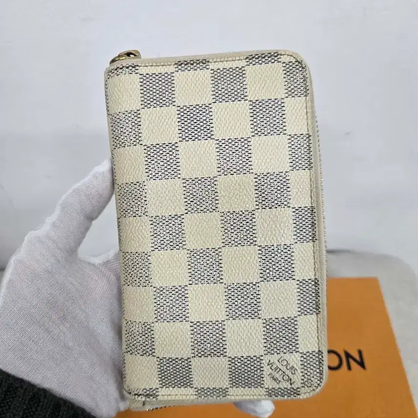 [BUNJANG] Louis Vuitton Damier Zipped Long Wallet / [보증서 정품] 루이비통 다미에 지퍼돌이 장지갑