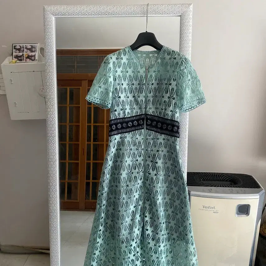 [BUNJANG] Sisley Lace Long Dress / 44 시슬리 봄 여신 레이스 롱 원피스.마쥬.산드로.레니본.랑방.오즈세컨