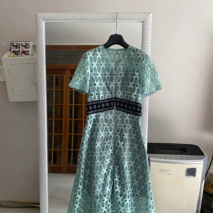 [BUNJANG] Sisley Lace Long Dress / 44 시슬리 봄 여신 레이스 롱 원피스.마쥬.산드로.레니본.랑방.오즈세컨