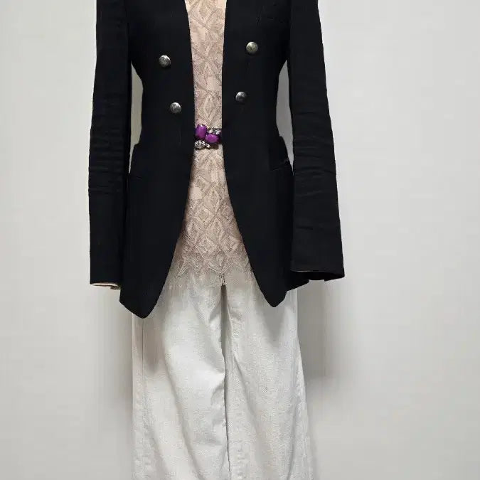 [BUNJANG] Obzee Lace Long Sleeve Blouse / 오브제 레이스 긴팔 블라우스