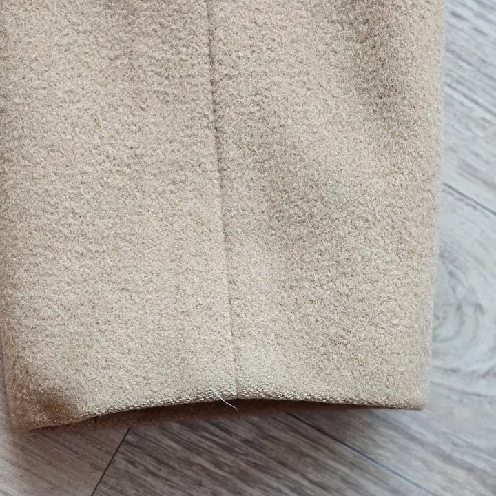 [BUNJANG] Beige Wool Long Coat - Large / 베이지 여성 모직 롱코트 라지 사이즈