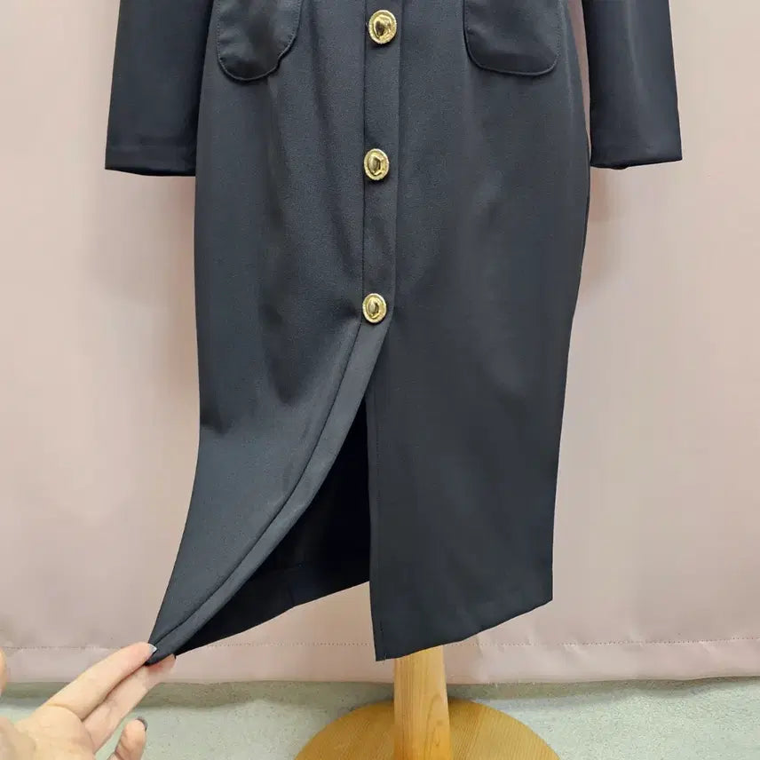 [BUNJANG] PEARL Gold Point Black Dress / PEARL 금장포인트 원피스
