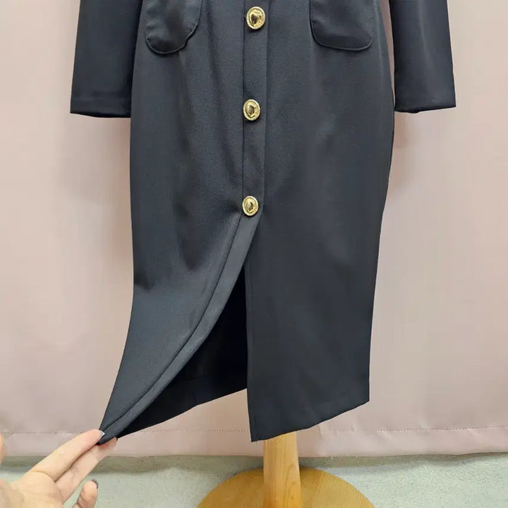 [BUNJANG] PEARL Gold Point Black Dress / PEARL 금장포인트 원피스