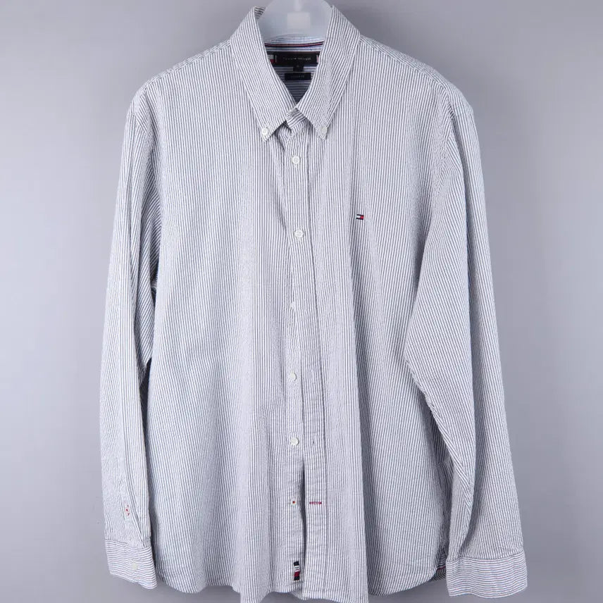 [BUNJANG] Tommy Hilfiger Regular Fit Striped Shirt (XL) / 타미힐피거 레귤러 핏 스트라이프 셔츠 (XL)