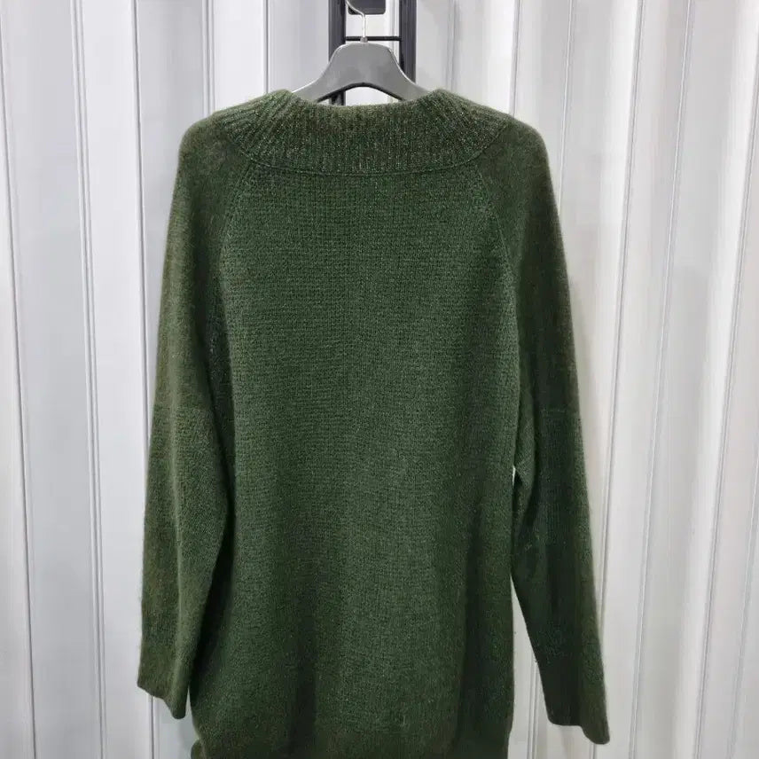 [BUNJANG] System Khaki Loose Fit Knit Sweater / 시스템 카키색 루즈핏 니트 스웨터
