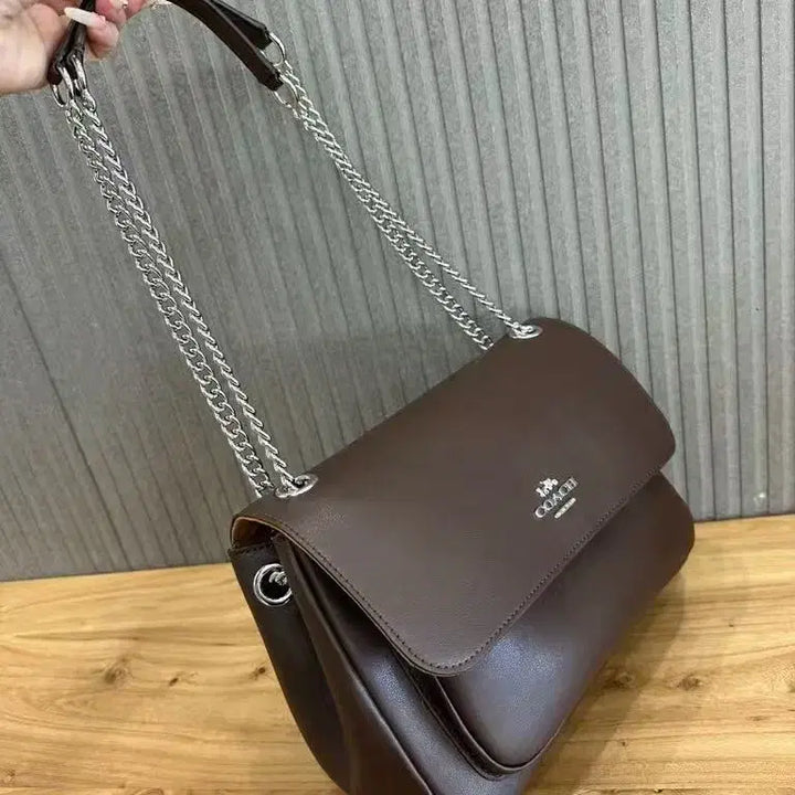 [BUNJANG] Coach Flap Chain Shoulder Crossbody Bag / 코치 신상 플랩 체인 숄더 겸 크로스백