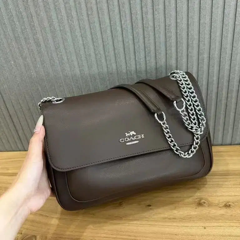 [BUNJANG] Coach Flap Chain Shoulder Crossbody Bag / 코치 신상 플랩 체인 숄더 겸 크로스백
