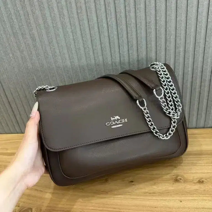 [BUNJANG] Coach Flap Chain Shoulder Crossbody Bag / 코치 신상 플랩 체인 숄더 겸 크로스백