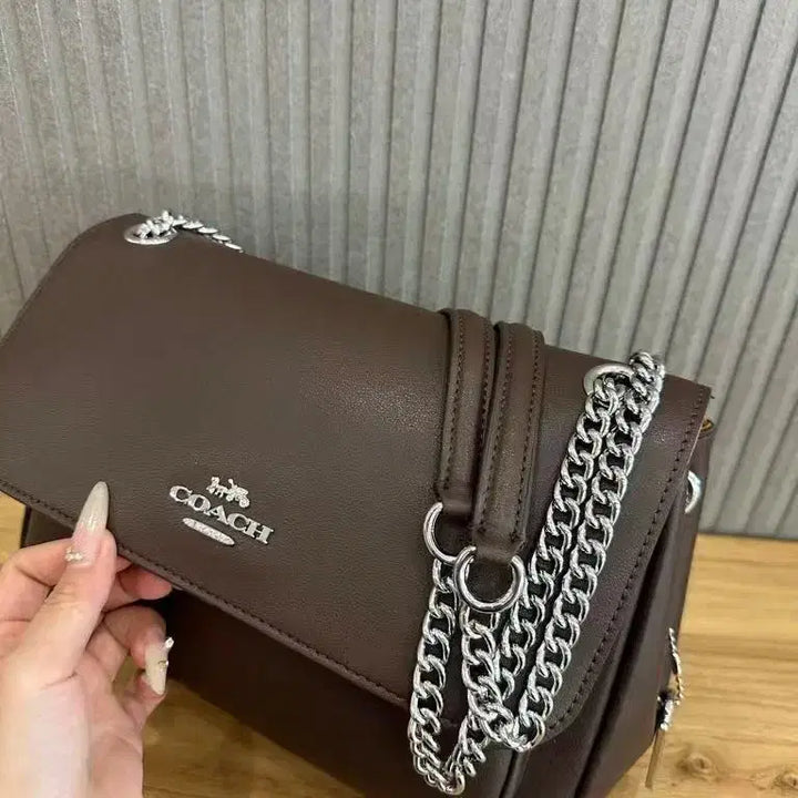 [BUNJANG] Coach Flap Chain Shoulder Crossbody Bag / 코치 신상 플랩 체인 숄더 겸 크로스백
