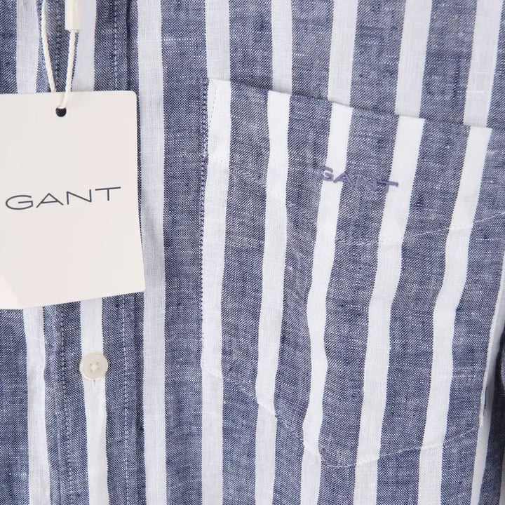 [BUNJANG] Gant Linen Wide Stripe Shirt (L) / 간트 린넨 와이드 스트라이프 셔츠 (L)