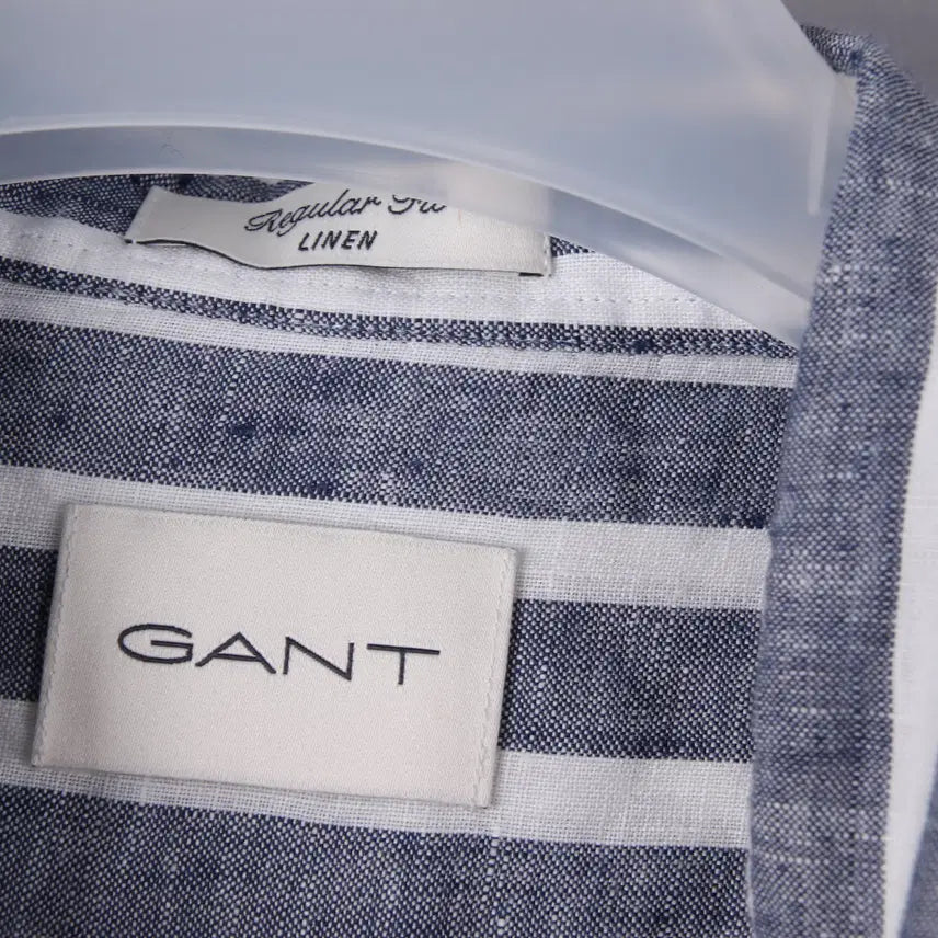 [BUNJANG] Gant Linen Wide Stripe Shirt (L) / 간트 린넨 와이드 스트라이프 셔츠 (L)