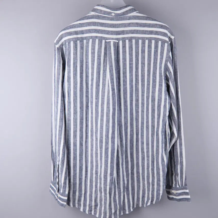 [BUNJANG] Gant Linen Wide Stripe Shirt (L) / 간트 린넨 와이드 스트라이프 셔츠 (L)