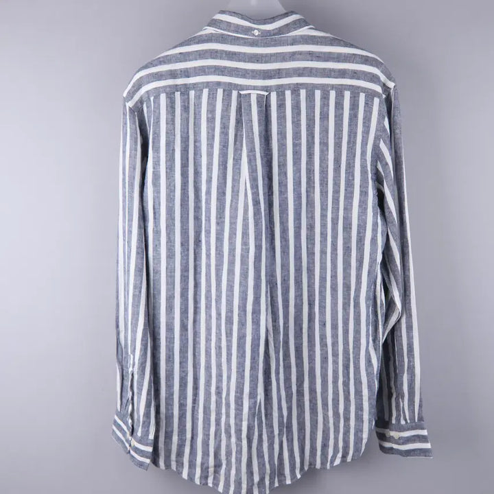 [BUNJANG] Gant Linen Wide Stripe Shirt (L) / 간트 린넨 와이드 스트라이프 셔츠 (L)