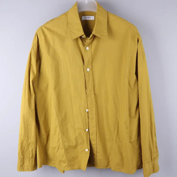 [BUNJANG] Customellow Linen Stitch Detail Shirt (M) / 커스텀멜로우 스티치 디테일 린넨 셔츠 (M/95-100)