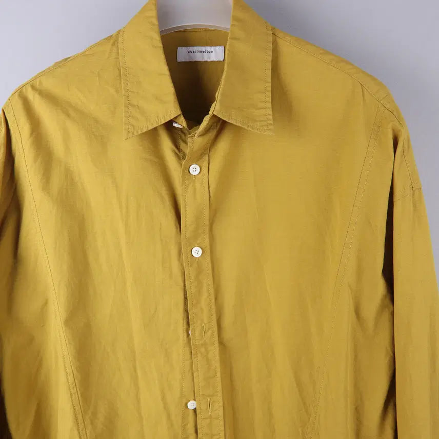 [BUNJANG] Customellow Linen Stitch Detail Shirt (M) / 커스텀멜로우 스티치 디테일 린넨 셔츠 (M/95-100)