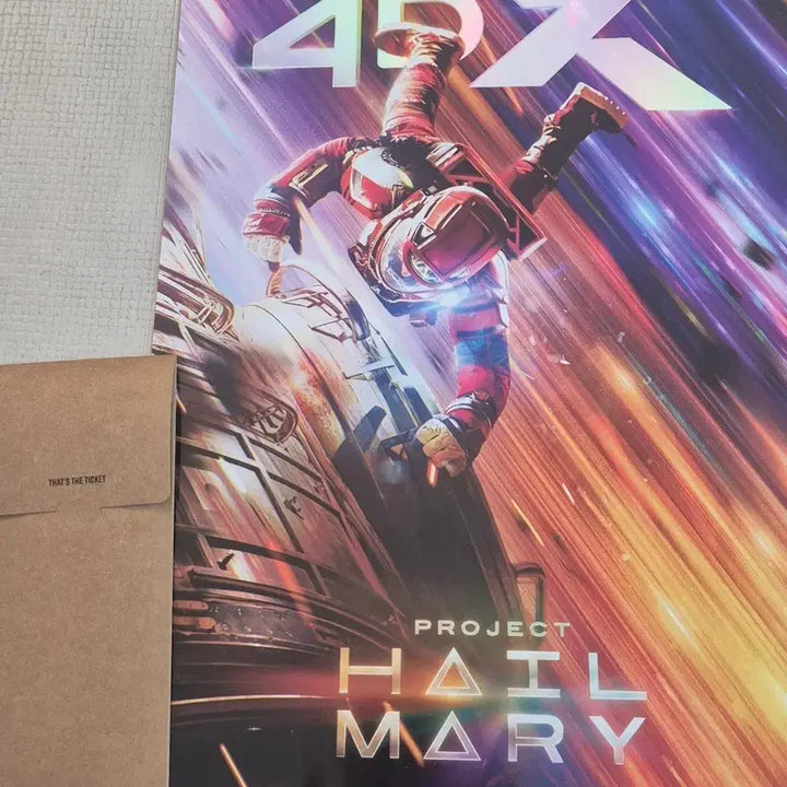 [SOLD OUT] cgv 프로젝트 헤일메리 4DX 포스터 + ttt티켓