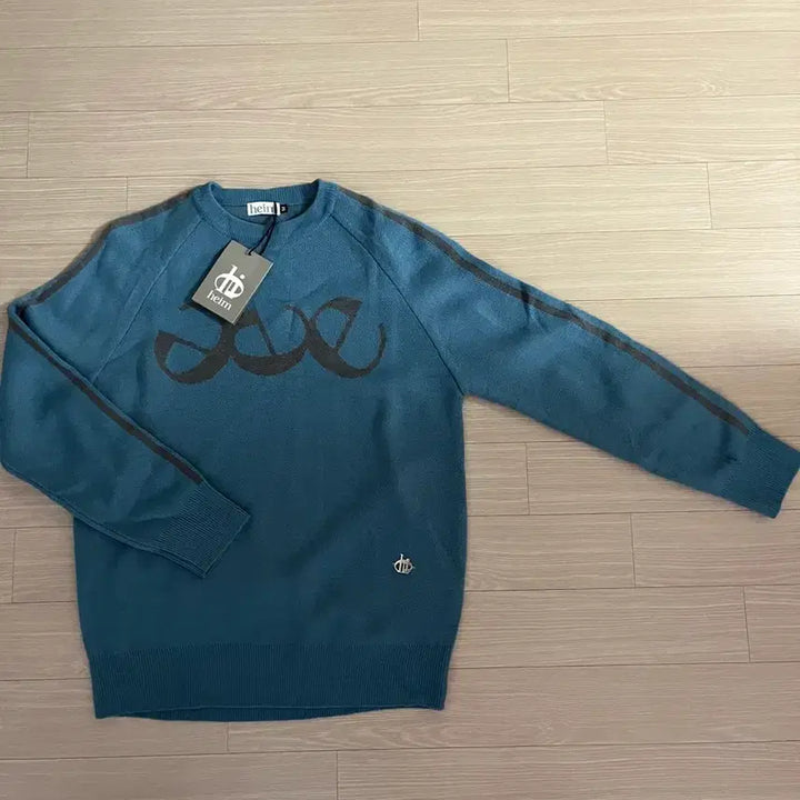 [BUNJANG] Heim Logo Knit Sweater (Blue) / heim 헤임 로고 니트 M사이즈 블루